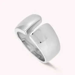 AGATHA FR Bague Large APERTA - Argenté