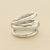 AGATHA FR Bague Large TRIJONC - Argenté -Anneau Soldes 02220352 050 52 01