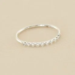 AGATHA FR Bague Fine BELOVED - Cristal / Argenté