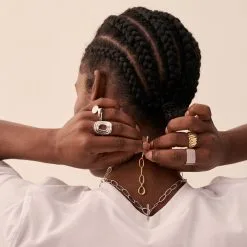 AGATHA FR Bague Large SOUL - Argenté -Anneau Soldes 02220500 050 52 M2