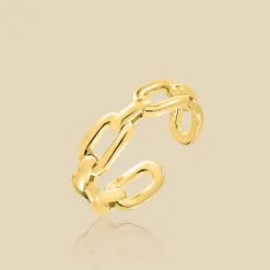 AGATHA FR Bague Ajustable CHAIN - Doré