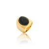 AGATHA FR Bague Large ALOHA - Onyx -Anneau Soldes 02240460 276 52 01