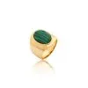 AGATHA FR Bague Large ALOHA - Malachite -Anneau Soldes 02240460 297 52 01