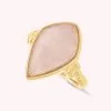 AGATHA FR Bague Fine MOON - Quartz Rose -Anneau Soldes 02280030 307 51 01