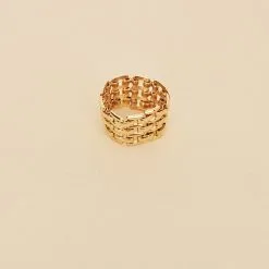 AGATHA FR Bague Large MINUIT - Doré