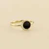 AGATHA FR Bague Fine MOONONYX - Onyx -Anneau Soldes 02290019 276 52 01