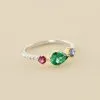AGATHA FR Bague Fine ASTRE - Multicolore / Doré -Anneau Soldes 02290025 256 52 01