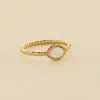 AGATHA FR Bague Fine ATMA - Nacre /rose -Anneau Soldes 02290030 642 52 01