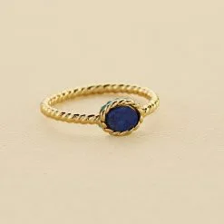 AGATHA FR Bague Fine ATMA - Lapis/ Bleu