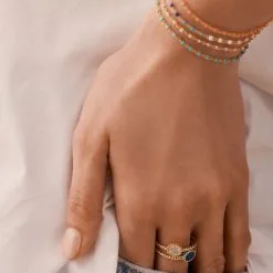 AGATHA FR Bague Fine ATMA - Lapis/ Bleu -Anneau Soldes 02290030 857 52 M2