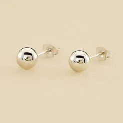 AGATHA FR Boucles D'oreilles Puces BOULE - Argenté