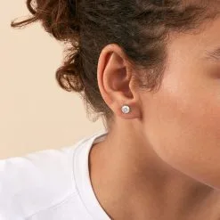 AGATHA FR Boucles D'oreilles Puces SOL - Cristal / Argenté -Anneau Soldes 02320183 136 TU M1