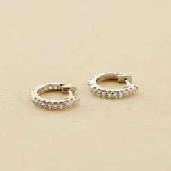 AGATHA FR Créoles AUSTRAL - Cristal / Argenté