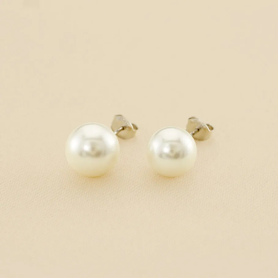 AGATHA FR Boucles D'oreilles Puces PERL - Perle / Argenté 3 AGATHA FR Boucles D'oreilles Puces PERL - Perle / Argenté