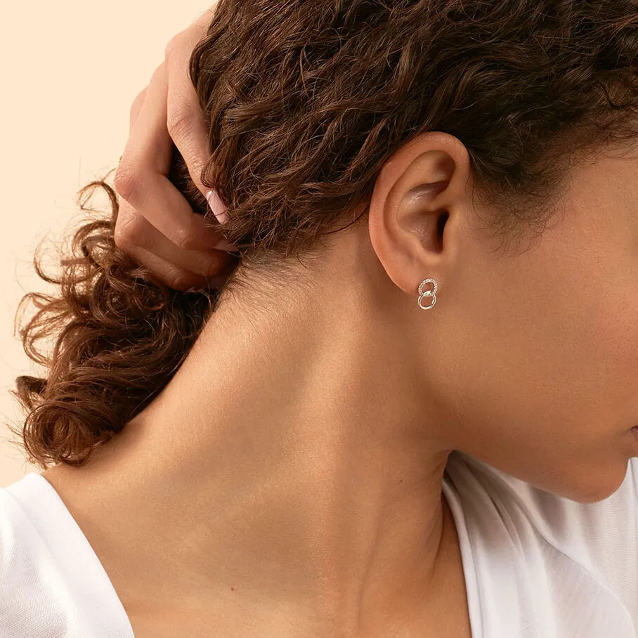 AGATHA FR Boucles D'oreilles Puces RONDOU - Cristal / Argenté 4 AGATHA FR Boucles D'oreilles Puces RONDOU - Cristal / Argenté – Image 2