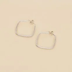 AGATHA FR Créoles SISSI - Cristal / Argenté