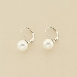 AGATHA FR Boucles D'oreilles Pendantes PEARLY - Perle / Argenté