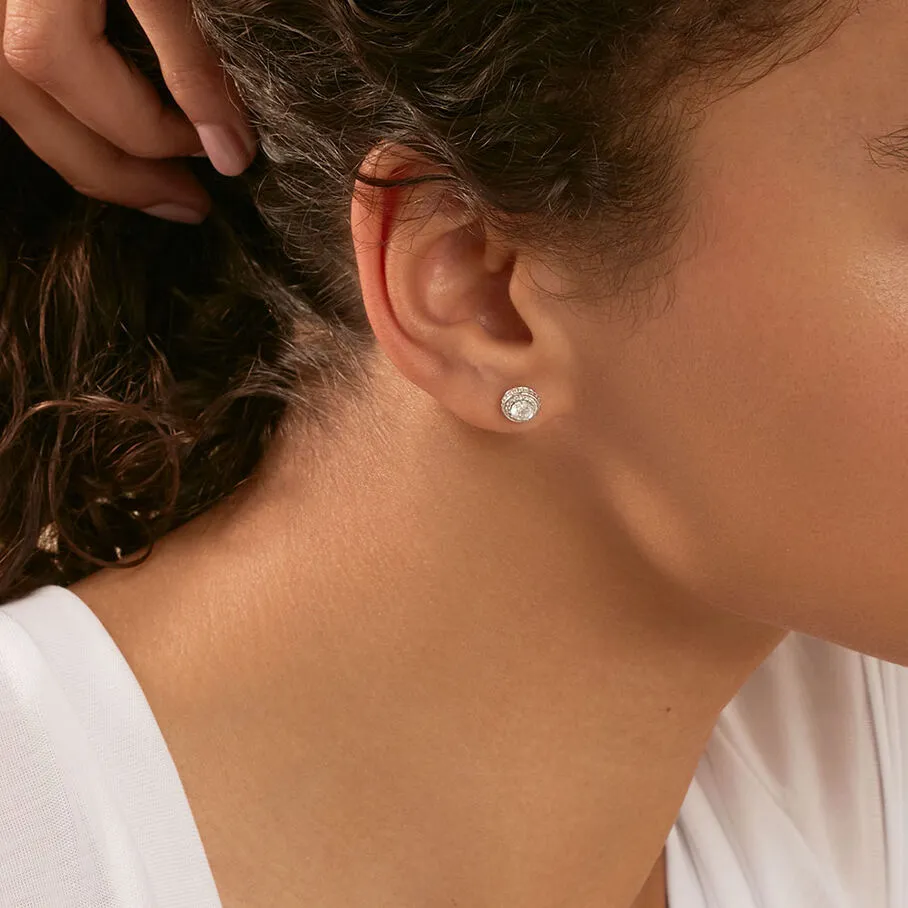 AGATHA FR Boucles D'oreilles Puces IMPERIAL - Cristal / Argenté 4 AGATHA FR Boucles D'oreilles Puces IMPERIAL - Cristal / Argenté – Image 2