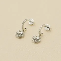 AGATHA FR Créoles IMPERIAL - Cristal / Argenté