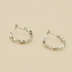 AGATHA FR Boucles D'oreilles Pendantes PLEIADES - Cristal / Argenté