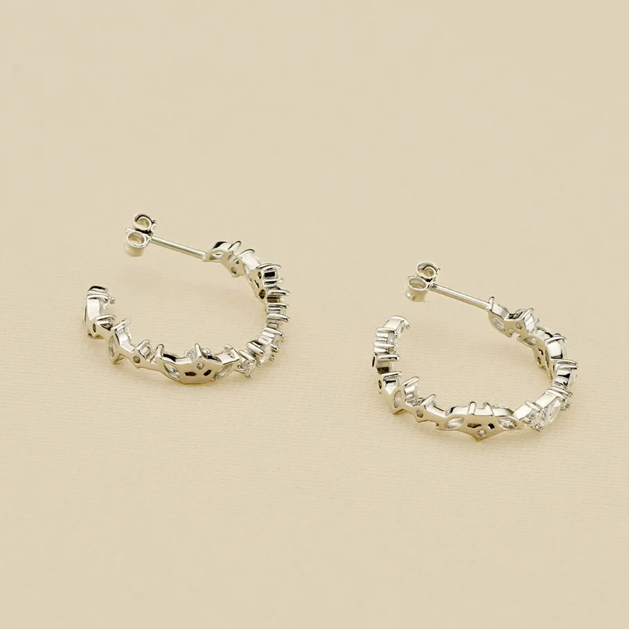 AGATHA FR Boucles D'oreilles Pendantes PLEIADES - Cristal / Argenté 3 AGATHA FR Boucles D'oreilles Pendantes PLEIADES - Cristal / Argenté