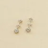 AGATHA FR Boucles D'oreilles Pendantes BELOVED - Cristal / Argenté -Anneau Soldes 02321264 136 TU 01