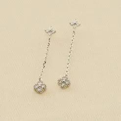 AGATHA FR Boucles D'oreilles Pendantes BELOVED - Cristal / Argenté