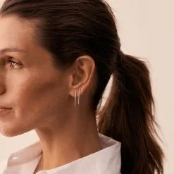 AGATHA FR Boucles D'oreilles Pendantes RADIEUX - Argenté -Anneau Soldes 02321285 050 TU M1