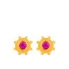 AGATHA FR Boucles D'oreilles Puces BAIA - Fuchsia / Doré -Anneau Soldes 02350926 188 TU 01
