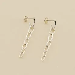 AGATHA FR Boucles D'oreilles Pendantes CHAIN - Argenté