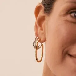 AGATHA FR Créoles CHAIN - Doré -Anneau Soldes 02350944 157 TU M2