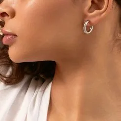 AGATHA FR Créoles GIPSY - Argenté -Anneau Soldes 02370823 064 TU M1