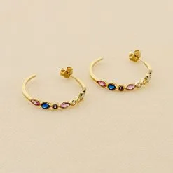 AGATHA FR Créoles ARCO - Multicolore / Doré