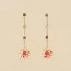 AGATHA FR Boucles D'oreilles Pendantes RODEO - Multicolore / Doré -Anneau Soldes 02380431 256 TU 01