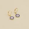 AGATHA FR Boucles D'oreilles Pendantes CYCLADES - Bleu / Doré -Anneau Soldes 02381228 109 TU 01