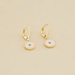 AGATHA FR Boucles D'oreilles Pendantes CYCLADES - Rose Pâle/ Doré