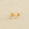 AGATHA FR Boucles D'oreilles Puces BARSHINE - Cristal / Doré -Anneau Soldes 02390117 137 TU 01