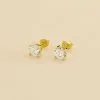 AGATHA FR Boucles D'oreilles Puces SOL - Cristal / Doré -Anneau Soldes 02390121 137 TU 01