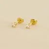 AGATHA FR Boucles D'oreilles Puces SOL - Cristal / Doré -Anneau Soldes 02390122 137 TU 01