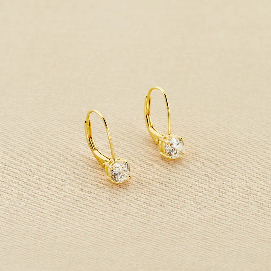 AGATHA FR Boucles D'oreilles Pendantes SOL - Cristal / Doré 3 AGATHA FR Boucles D'oreilles Pendantes SOL - Cristal / Doré