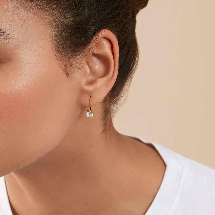 AGATHA FR Boucles D'oreilles Pendantes SOL - Cristal / Doré 4 AGATHA FR Boucles D'oreilles Pendantes SOL - Cristal / Doré – Image 2