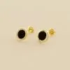 AGATHA FR Boucles D'oreilles Puces MOONONYX - Onyx -Anneau Soldes 02390263 276 TU 01