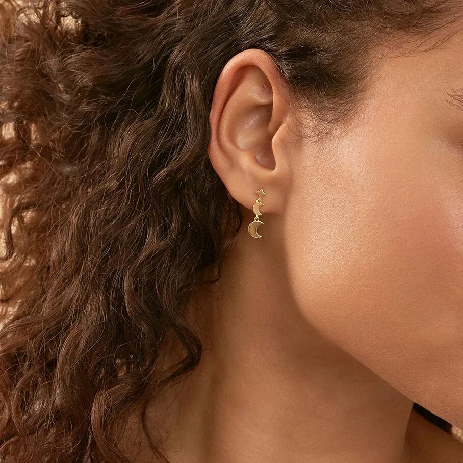 AGATHA FR Boucles D'oreilles Pendantes LUNAISON - Doré 4 AGATHA FR Boucles D'oreilles Pendantes LUNAISON - Doré – Image 2