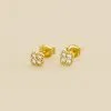 AGATHA FR Boucles D'oreilles Puces BELOVED - Cristal / Doré -Anneau Soldes 02390402 137 TU 01
