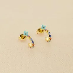 AGATHA FR Créoles BELOVED - Multicolore / Doré