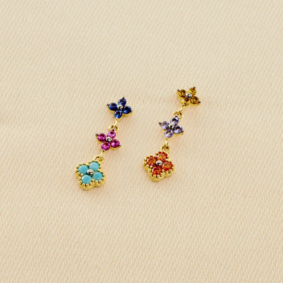 AGATHA FR Boucles D'oreilles Pendantes BELOVED - Multicolore / Doré 3 AGATHA FR Boucles D'oreilles Pendantes BELOVED - Multicolore / Doré