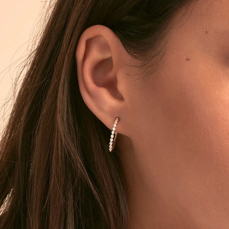 AGATHA FR Créoles BELOVED - Cristal / Doré 4 AGATHA FR Créoles BELOVED - Cristal / Doré – Image 2