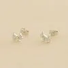 AGATHA FR Boucles D'oreilles Puces MASCOTTE - Argenté / Doré -Anneau Soldes 02390460 879 TU 01
