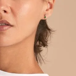 AGATHA FR Boucles D'oreilles Puces ASTRE - Vert / Doré 5 AGATHA FR Boucles D'oreilles Puces ASTRE - Vert / Doré -Anneau Soldes 02390785 658 TU M1