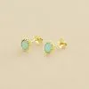 AGATHA FR Boucles D'oreilles Puces ATMA - Amazonite/ Jaune -Anneau Soldes 02390798 780 TU 01